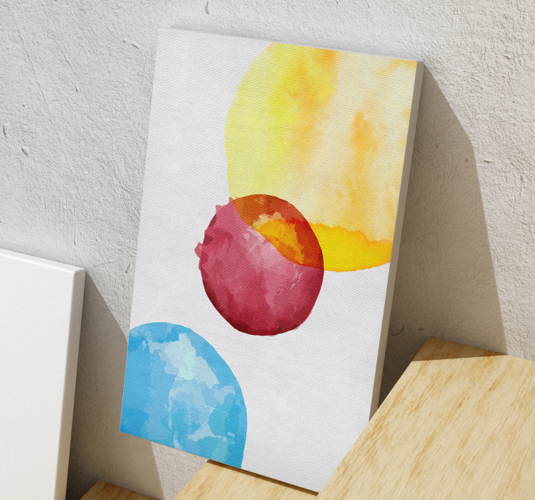 Vibrant Geometric Orbs abstract wall art  1 - TenStickers