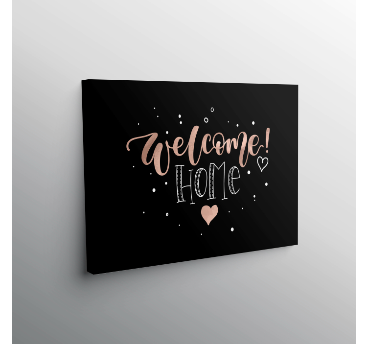 Welcome Home Heart Entrance hall canvas art - TenStickers