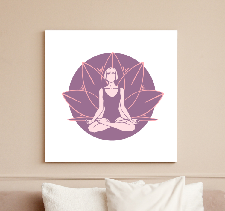 Zen canvas art serenity pose - TenStickers