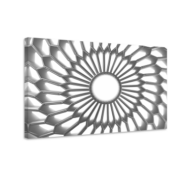 Mandala white diamond 3D modern art prints on canvas - TenStickers