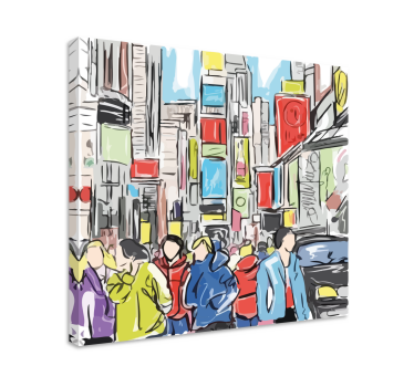 Personas moderno de Nueva York people and character canvas prints - TenStickers