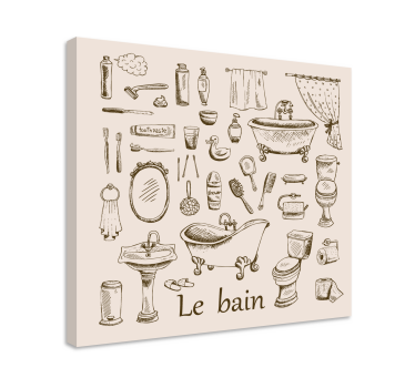 Vintage bathroom vintage wall prints - TenStickers