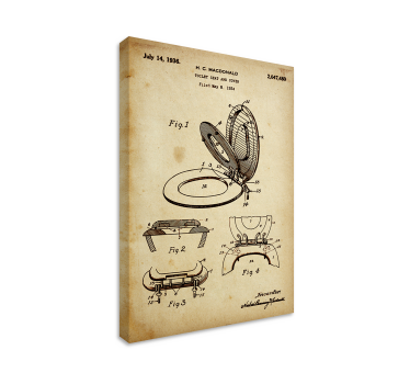 Vintage Bathroom wall art canvas - TenStickers
