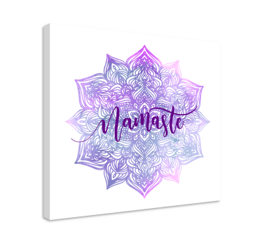 Purple Mandala Namaste mandala print wall art - TenStickers