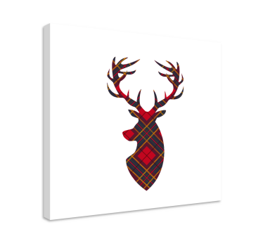 Tartan Stag canvas prints - TenStickers