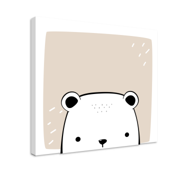 Baby polar bear animal canvas - TenStickers