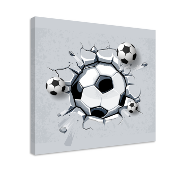 3D soccer balls wall art prints - TenStickers