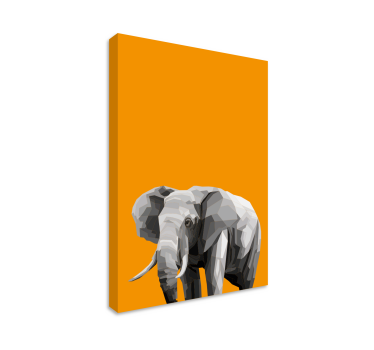 Geometric Elephant elephant canvas art - TenStickers
