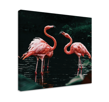 Couple of flamingos animal canvas - TenStickers