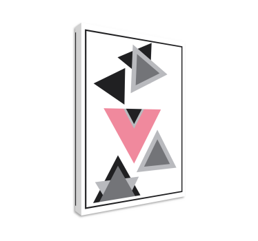 Triangles abstract art geometric wall canvas - TenStickers