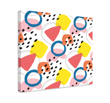 Painted art pattern geometric canvas art - TenStickers
