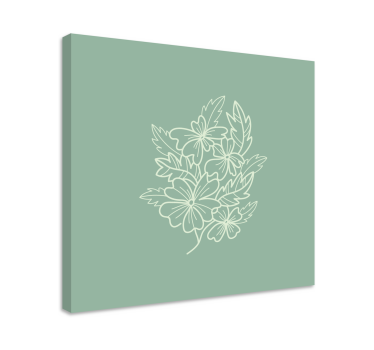 Green minimalist nice  Kitchen canvas art - TenStickers