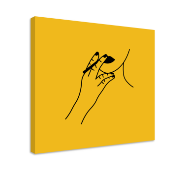 Retro canvas chic hand gesture - TenStickers