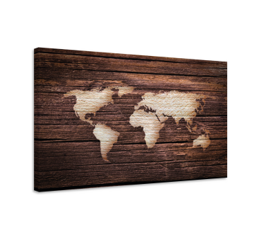 Wooden brown 3D canvas pictures - TenStickers