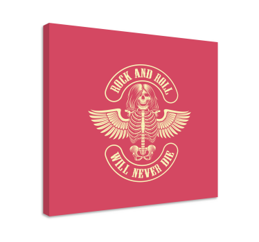 Retro canvas skeleton rock legend - TenStickers