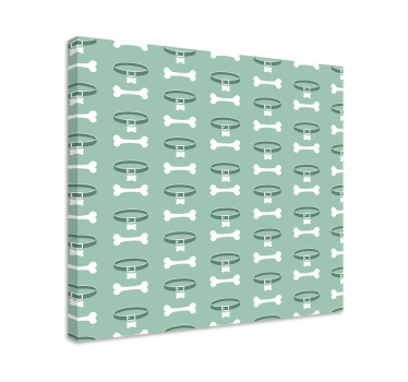Dog wall art bone and collar design - TenStickers