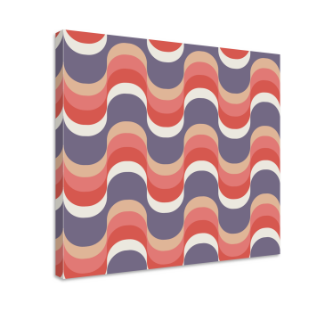 Wavy Pattern Design geometric canvas - TenStickers