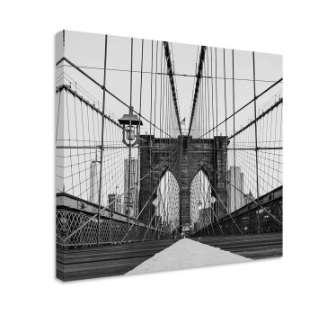 Black and white Brooklyn Bridge 3D canvas pictures - TenStickers