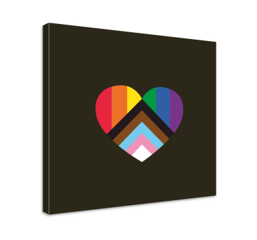 Retro canvas heart-shaped layers - TenStickers