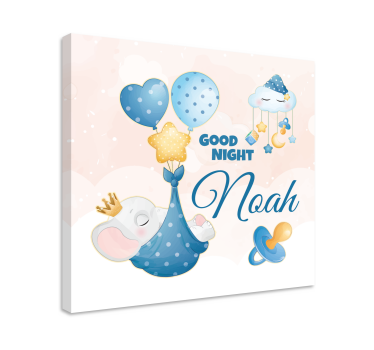 Cocktail canvas sleepy elephant - TenStickers