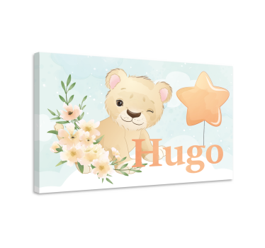 Cocktail canvas adorable lion design - TenStickers
