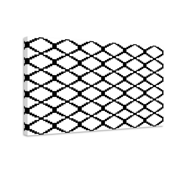 BLACK AND WHITE PATTERN geometric canvas - TenStickers