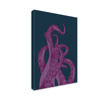 Purple octopus tentacle sea creatures Bathroom canvas - TenStickers