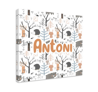 Cocktail canvas adorable woodland creatures - TenStickers