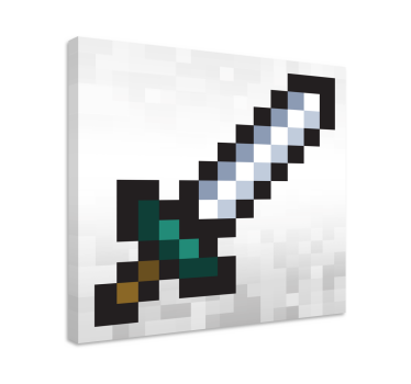 Pixel sword gaming  framed wall art - TenStickers