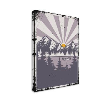 Landscape lake and mountains scenery wall art  - TenStickers