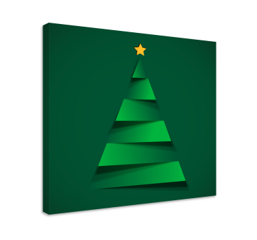 Modern festive tree Christmas canvas wall art - TenStickers