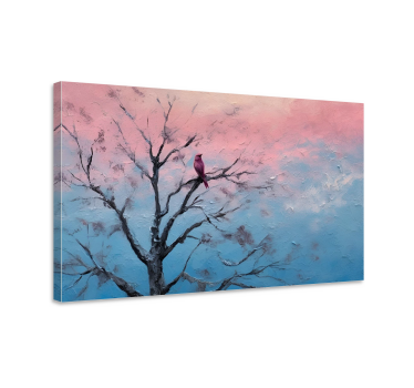 A Bird In A Tree Canvas Art Print - TenStickers