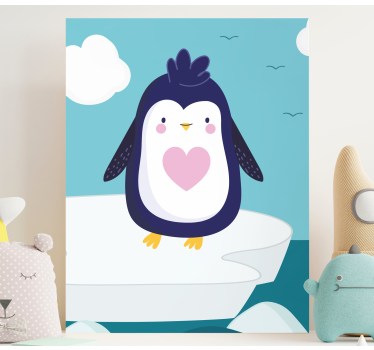 3d pictures wall art cute penguin character - TenStickers