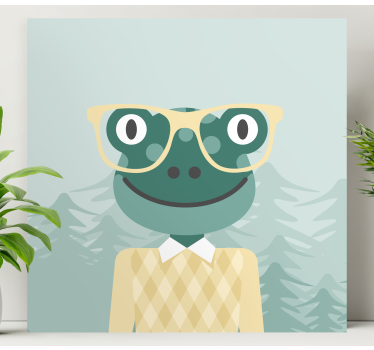 3d pictures wall art stylish frog character - TenStickers