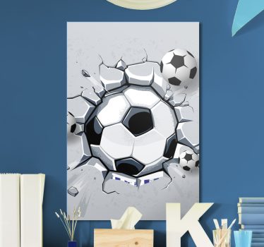 3D soccer balls wall art prints - TenStickers