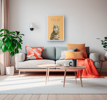 Minimalist watercolor pet portrait office canvas art - TenStickers