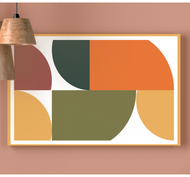 Abstract geometric art geometric wall canvas - TenStickers