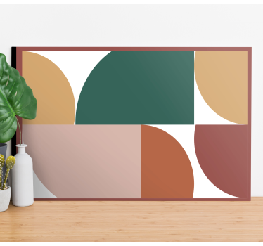 Abstract pattern shapes geometric canvas art - TenStickers