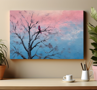 A Bird In A Tree Canvas Art Print - TenStickers