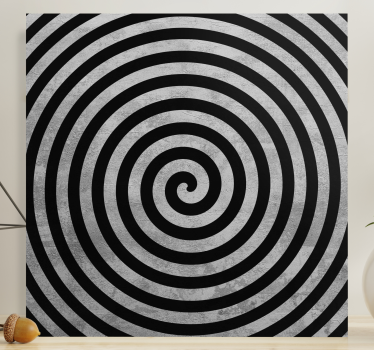 Black and white swirl 3D canvas pictures - TenStickers