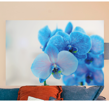 Blue orchid flower  floral canvas - TenStickers