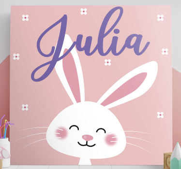 Cocktail canvas joyful bunny design - TenStickers