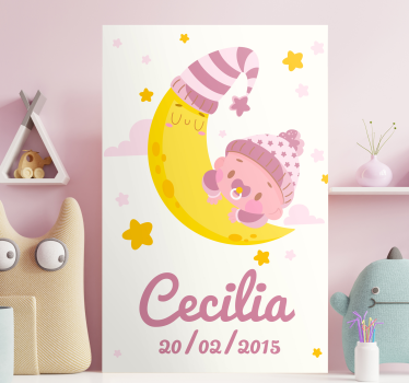 Cocktail canvas joyful moon embrace - TenStickers