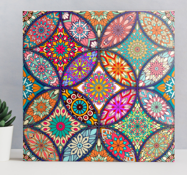 Colorful mandalas master bedroom canvas wall art - TenStickers
