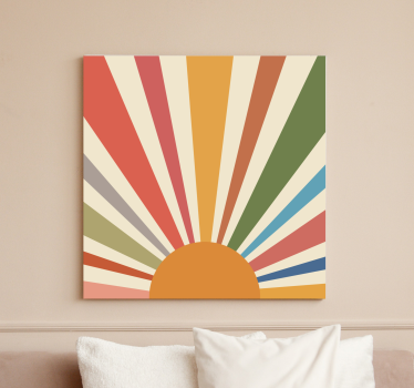 Colorful wall art Sun wall prints for living room - TenStickers