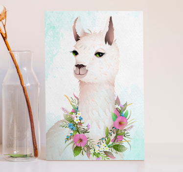 Delightful Alpacas animal canvas - TenStickers