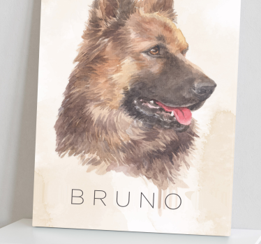 Dog wall art german shepherd portrait print - TenStickers
