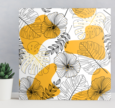 Nordic tropical plant canvas art - TenStickers