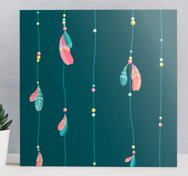 Feather canvas wall art decorative feather design - TenStickers