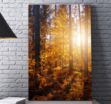 forest sun trees landscape wall art - TenStickers